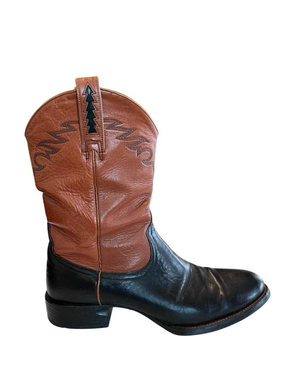 Ariat Western Boots Mens Sz 11D Handmade Black Brown Leather 3095.